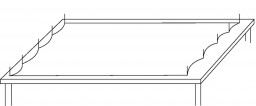 Pins are placed at both ends of lay
