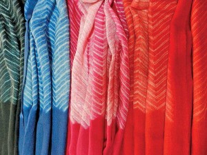 Shibori stoles by Mura Collective