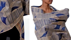 Sujani embroidered stole designed by Jiyo! Creative & Cultural Industries