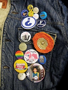 Collage with buttons