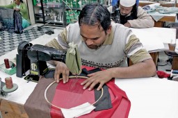 Initial khaka being prepared at sample development stage which is given for digitising at production stage in embroidery machine section
