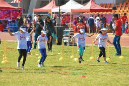 Children taking part in Kids Fun Run
