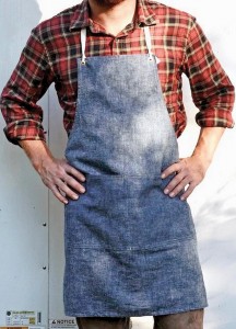 Interesting apron made of denim fabric for male as well as for female