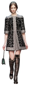 Dolce and Gabbana presenting an amalgamation of profound floral motifs on delicate brocades, suede and velvets