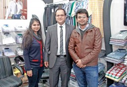 Lalit Agarwal, MD, Cairo International, Delhi with his daughter and son