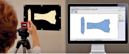The latest version of AccuMark supports the Gerber’s new AccuScan camera digitizer, a portable pattern input solution. Users simply affix their pattern pieces to a mat imprinted with specialized targets and photograph them using a high-quality, digital camera