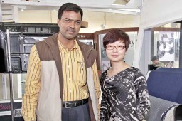 KP Singh, Director, Golden Laser with Judy Wang, Sales Director, Wuhan Golden Laser