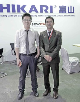 Alex, Regional Manager International Business Department, Hikari (L) with its sole agent in the country, Shohidul Kamal, MD, Sewmak