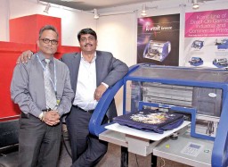 Sharad M. Sharma, Sales Manager, ICC International Agencies with Sandeep Mehta, Sales & Marketing Manager for India at Kornit Digital