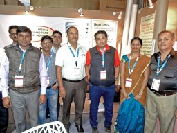 Ashok Chhajer (3rd from right), Director, Krishna Lamicoat with his team displayed the new range of low GSM underlay papers at the fair