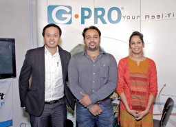 Team G.Pro Technologies (L to R) – Jaeson Chang, CEO; Nalin Kumar, Product Specialist; and Roopam Nayak, Marketing Executive