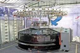 The Baiyuan machine which was displayed at the recently concluded Knit Show fair at Tirupur drew much attention from visitors