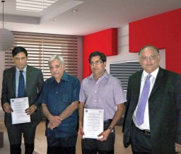 Rajasthan State Government officials with Ram Bhatnagar, Vice President-Emerging Businesses, Raymond Limited (on the extreme right)