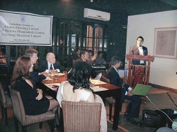 Sharif Zahir, MD, Ananta Group, intoducing the projects at the event