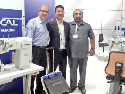 Viraf Turel, MD, E H Turel & Company; Jinshan (Michael) Chen, Vice General Manager, Xi’an Typical Industries; and Bharat Vedant, Managing Director, Ashapura Garments