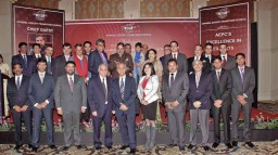 A. Sakthivel, Chairman, AEPC and Anand Sharma, Union Minister for Commerce,  Industry and Textiles with the award recipients