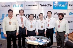 Fukuhara team at their stall in KnitWorld