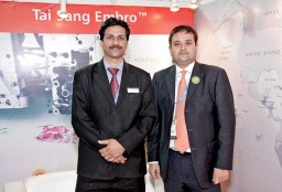 KB Prasad, Business Head (Garment Division), A.T.E. Enterprises with his principle Dashan of Taisang Enterprises