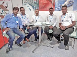 Shashi Kanwal, DGM Sales (India & Nepal) – Sewing Machine Parts (Centre) with his team