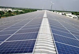 One MW of roof top solar power installation at the spinning division of Alpine Knits India Pvt. Ltd. in Coimbatore
