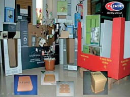 Display of some of the packaging options r-pac offers