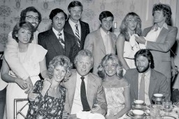 Praveen Nayyar enjoys an evening with buyers from Intercontinental Arts, California in 1980, at their office