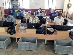 Every seam of the canopy is tacked to a rib in three places