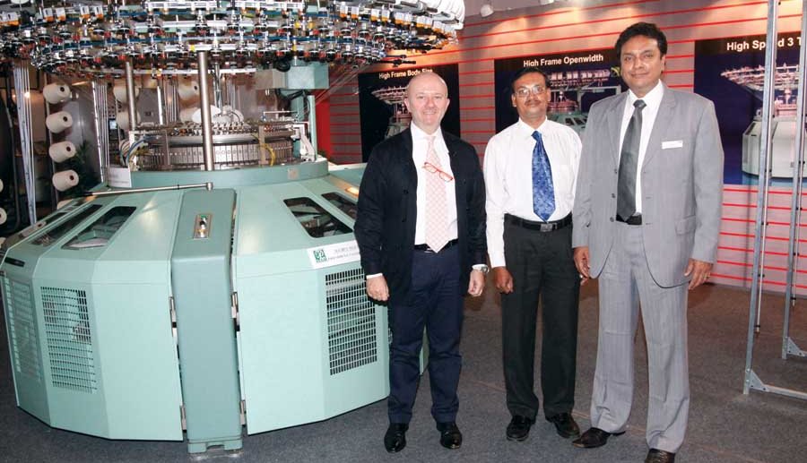 Pistoja Marco, Export Director, Pilotelli with Perumal Nagaraj and Vikas Sharan from ATE, representing Pilotelli in India