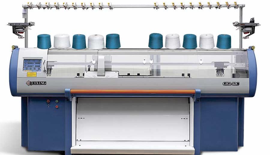 The GE2-52C Flat knitter from Cixing is capable of doing Intarsia with 15 feeders