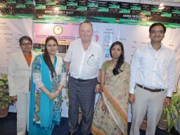 Dr. Wolfram Engel, President & CEO, Green Project WST (centre) and Sharad Sanghai, Director, Texperts (extreme right), with their team