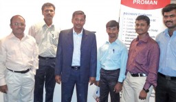 APS Velu, Director – Business Development, Ecotech Software Pvt. Ltd.  (3rd from left) with his team