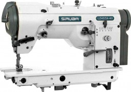 The LZ457A-40 Zigzag lockstitch machine from Siruba, can perform straight, standard zigzag, 2-step zigzag, 3-step zigzag, scallop and blind stitch