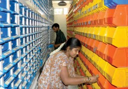 Stocks of spare parts and folders are maintained systematically