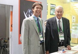(L to R) Daniele Cerliani, Vice President with Alberto Cerliani, President, Cerliani Group at the recently held CISMA fair