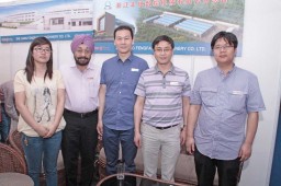 Gurudev Singh Panesar (2nd from left) of Elex International with Mr. Song, Owner of Zhangjiagang Feilan, China (4th from left) and his team