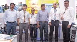 Team Rajasthan International – (L-R) T Senthil Kumar of Memminger Iro, Dhanajay Jajoo, Vidyut Mohanty, Santosh Yadav, Sanjay Sharma of Groz Beckert and Rahul Chikara