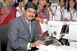 S.Carthic, Managing Director, Mehala, operating 580 premium series by Duerkopp Adler.