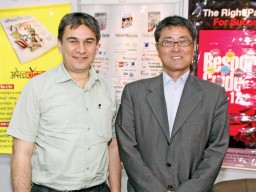 Randeep Sahani, Deputy General Manager-Industrial Sewing Machine Division with Yoshinori Suzuki, Director, Brother International (India) 
