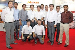 Neeraj Kapoor, Senior Marketing Manager, Mimaki Kanphor India (4th from the right)