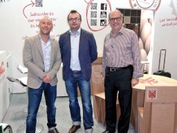 (L to R) Enrico Guerreschi, Global Sales Manager, Vibemac with Gherasim Silvian, Senior Technician, Vibemac and Viraf Turel, Chairman, EH Turel & Co.