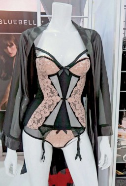 One piece lace lingerie with mesh insert