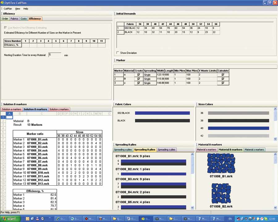 Screen shot showing multiple marker options