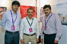 Rakesh P Lunia of Needle Marketing (P) Ltd.; S Kanwal, Manager Marketing, Groz-Beckert; and Rajesh Bihani of Rajasthan International