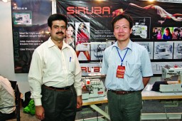 Anil Srivastava, Marketing Manager, Siruba Machinery India with Kevin Pan, Director, Siruba