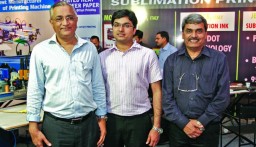Narendra Dadia, MD, DCC with Suru Sood from Print Solutions (India) and Rakesh Sood, MD, Indiana Acids and Chemicals