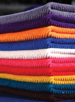 Vibrant coloured wool fabrics dyed with new dyeing process