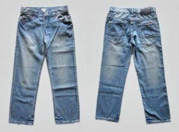 In jeans, sandblasting is the erosive/abrasive process applied to denim by air compressors blowing out sand under pressure in order to bleach and to batter the denim. Effective December 31, 2010, Levi Strauss & Co. and H&M will not place any new orders for sandblasted products.  