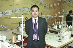 Tom Wang, Sales Manager, Gemsy at his stall