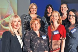 Julie King and the expert panel From left back row: Colleen Ryan, Di Murini; Penny Alterskye, Next; and Lisa Mulube, M&S. Front row: Julie King, DMU; Karen Flude, George Clothing; Zabian Southwood, Lingerie Buyer; and Helen Bailey, Tesco.