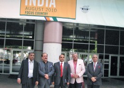 The AEPC team of Vimal Kirti Singh, Ashok Rajani, Premal Udani, Rakesh Vaid and Praveen Nayyar representing India at MAGIC – None of their companies were participating at the event